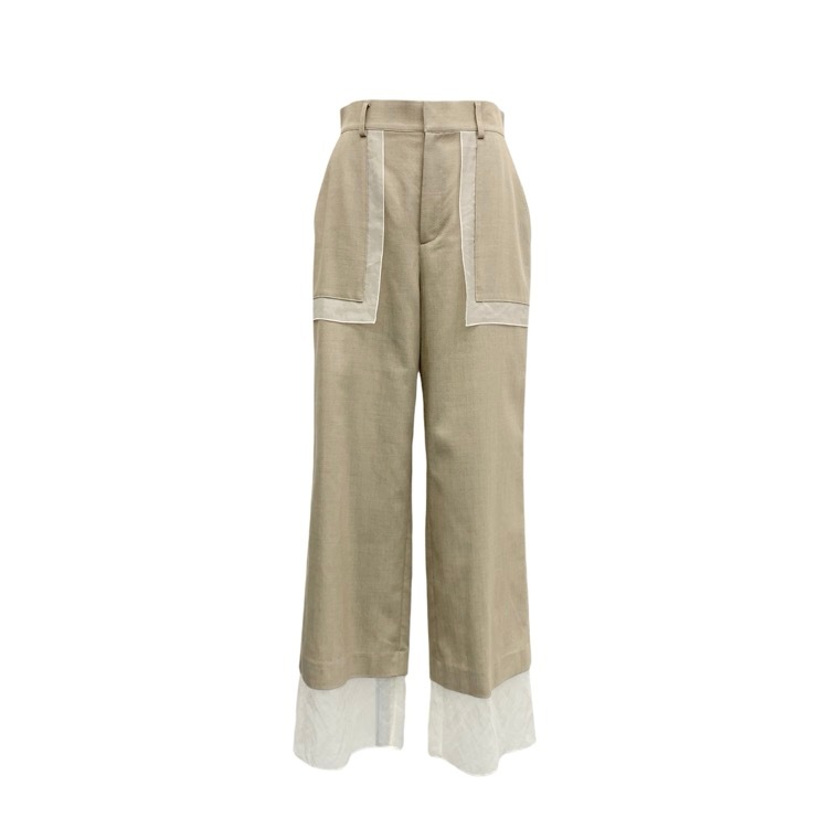 未使用品 ADORE アドーア ヘビーオックスシアードッキング パンツ ベージュ 36 531-2130206