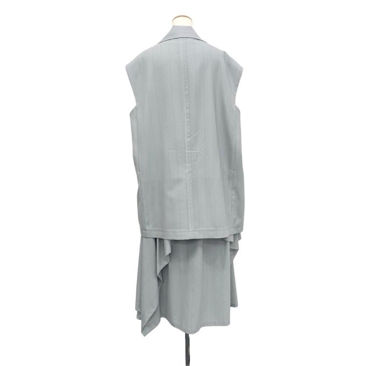 UJOH ウジョー ストライプオーバーサイズベスト&スカート ライトブルー 2 U751-V51-102/U751-S03-102