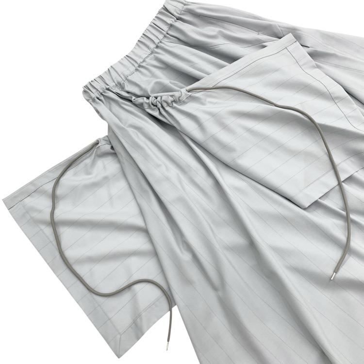 UJOH ウジョー ストライプオーバーサイズベスト&スカート ライトブルー 2 U751-V51-102/U751-S03-102