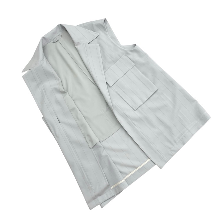 UJOH ウジョー ストライプオーバーサイズベスト&スカート ライトブルー 2 U751-V51-102/U751-S03-102