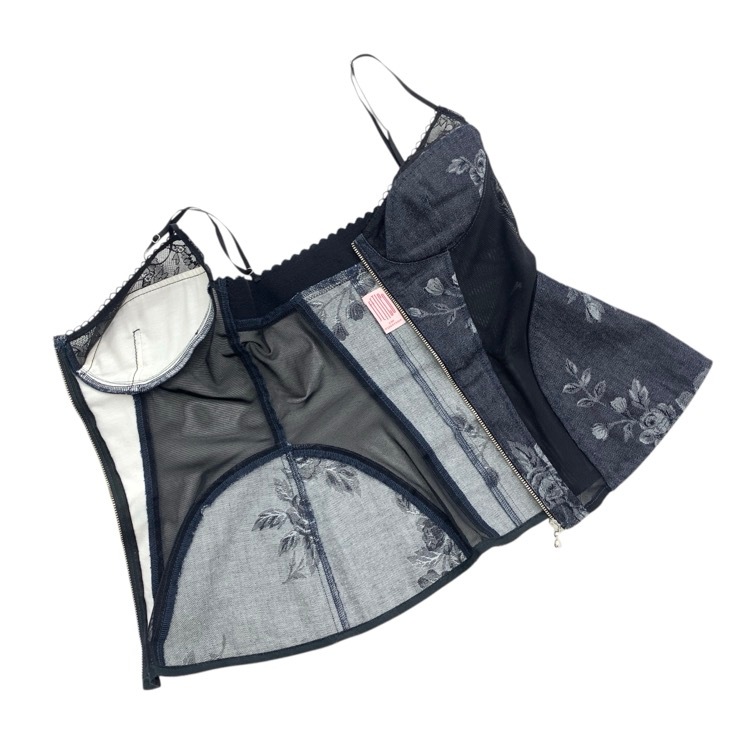 2025SS FETICO フェティコ ROSE DENIM BUSTIER ローズデニムビスチェ マルチ 1 FTC252-0101