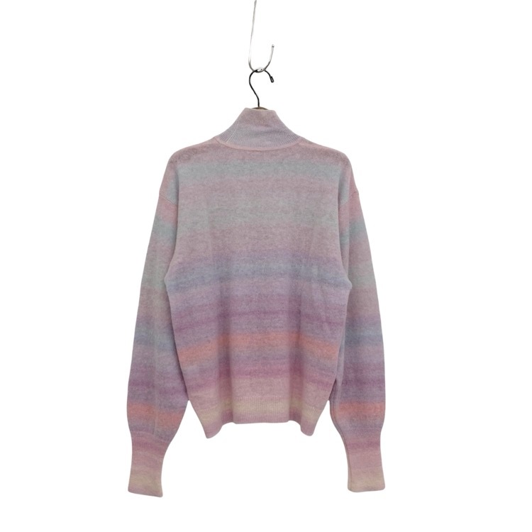 Mame Kurogouchi マメクロゴウチ Gradation High Neck Knit Top グラデーションアルパカハイネックニット ピンク 2 MM26SS-KN005