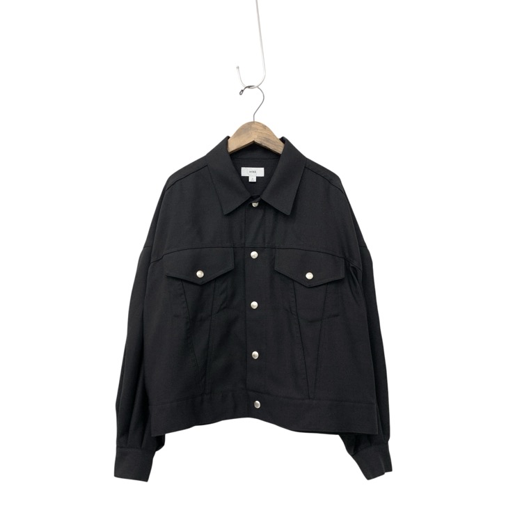 HYKE OXFORD BALLOON SLEEVE JACKET