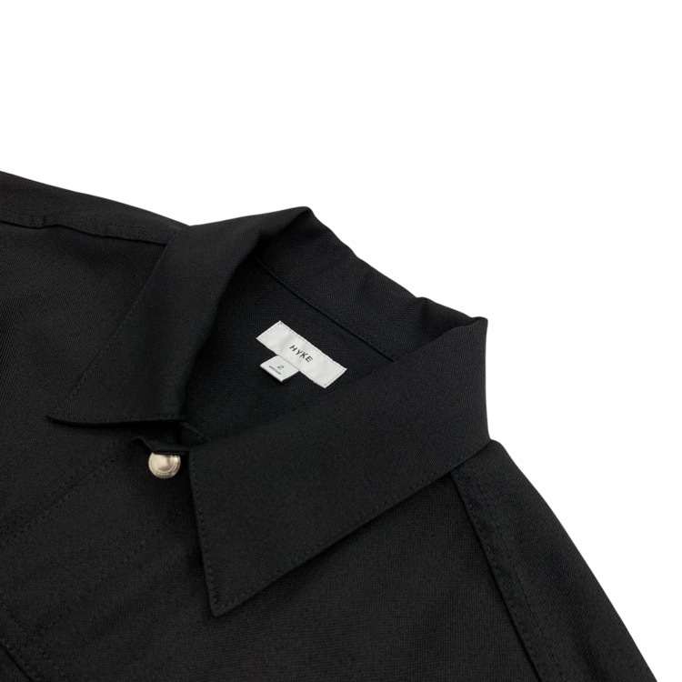 2025SS HYKE ハイク OXFORD BALLOON SLEEVE JACKET/ TYPE3 オックスフォードバルーンスリーブ ジャケット タイプ3 ブラック 2 251-17501