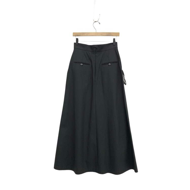 Mame Kurogouchi マメクロゴウチ Cording Embroidery Detail Cotton Skirt コード刺繍スカート ブラック 2 MM24SS-SK067