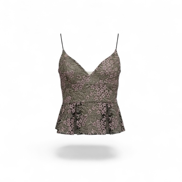 Mame Kurogouchi マメクロゴウチ Tulle Embroidered camisole パリゴ別注 桜刺繍キャミソール ピンク 2 MM17SS-SH509