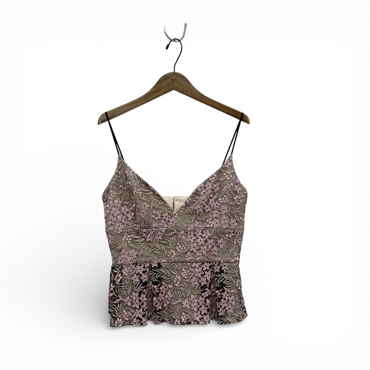 Mame Kurogouchi マメクロゴウチ Tulle Embroidered camisole パリゴ別注 桜刺繍キャミソール ピンク 2 MM17SS-SH509