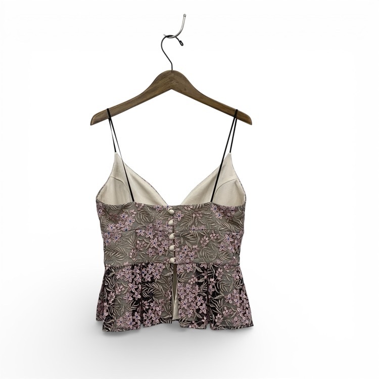 Mame Kurogouchi マメクロゴウチ Tulle Embroidered camisole パリゴ別注 桜刺繍キャミソール ピンク 2 MM17SS-SH509