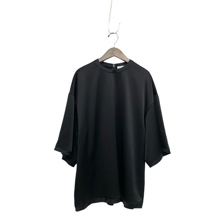 ENFOLD エンフォルド ミッションサテン Tシャツ ブラック 38 300GS130-0470
