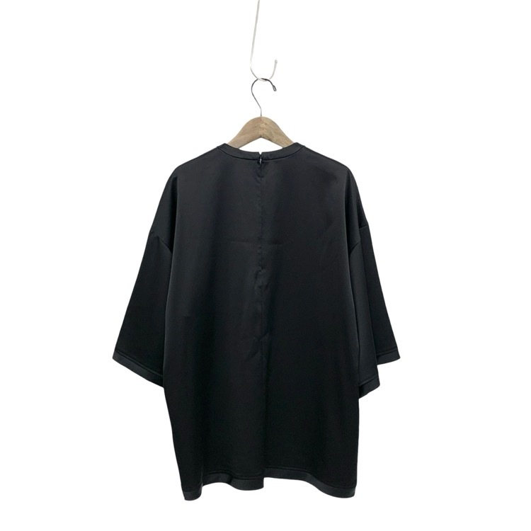 ENFOLD エンフォルド ミッションサテン Tシャツ ブラック 38 300GS130-0470