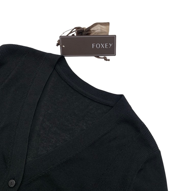 FOXEY フォクシー カーディガン ルシール ブラックブラック 38 42239-KAJOF