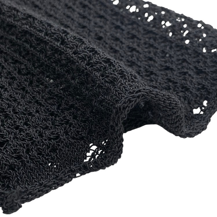 2025SS FETICO フェティコ LACE KNIT SLIP DRESS レースニットスリップドレス ミニワンピース ブラック 2 FTC252-0715