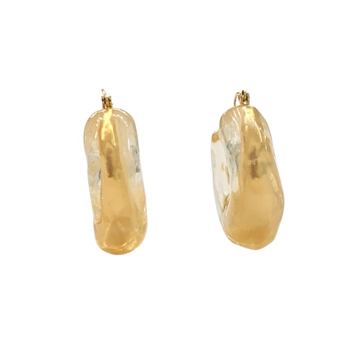 Mame Kurogouchi マメクロゴウチ Drift Ice Pierce 流氷ピアス ゴールド MM20FW-AC302