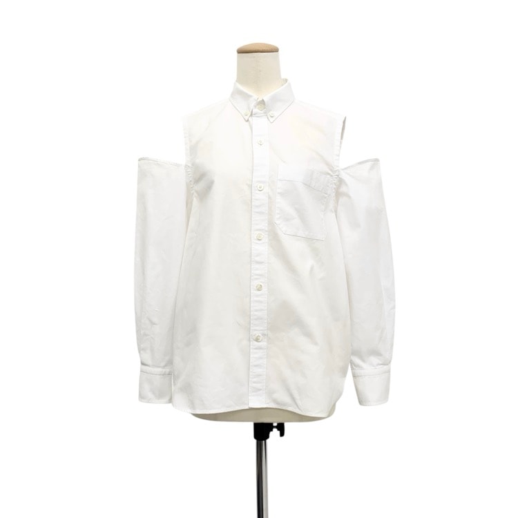 HYKE ハイク OXFORD B.D. SHIRT オックスフォードシャツ スリットディテール ホワイト 1 251-15245