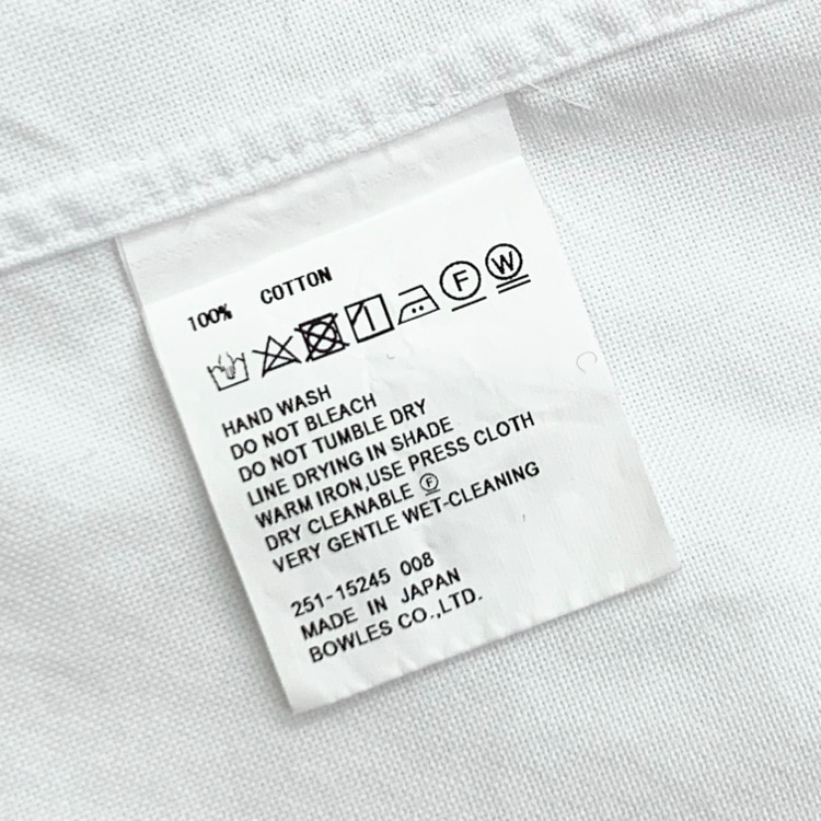 HYKE ハイク OXFORD B.D. SHIRT オックスフォードシャツ スリットディテール ホワイト 1 251-15245