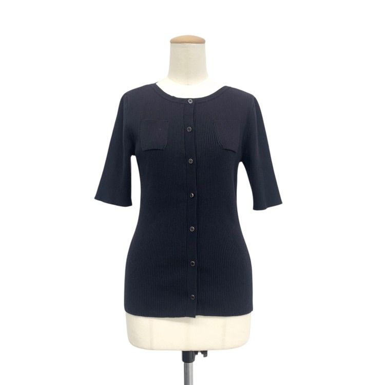 FOXEY フォクシー トレヴィ カーディガン ミッドナイトブルー 38 44629-KAJOE