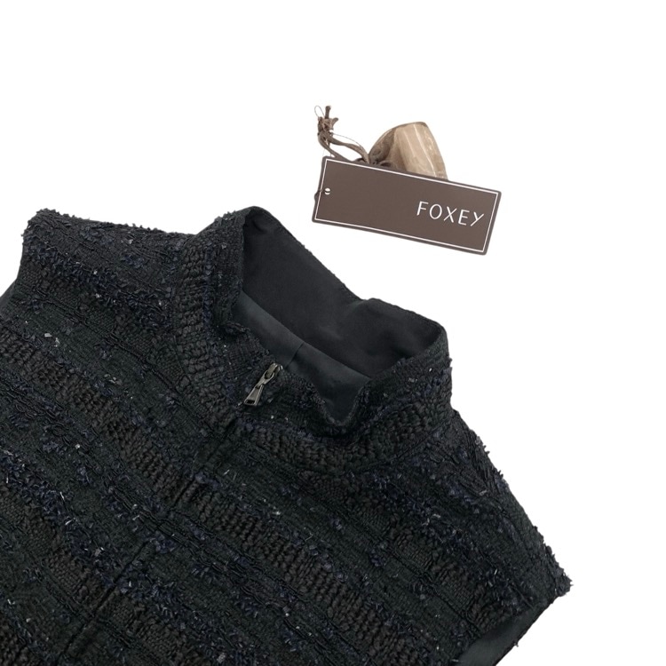 FOXEY フォクシー ドレス ヌーヴォー ブラック ネイビー 38 43974-AOOX