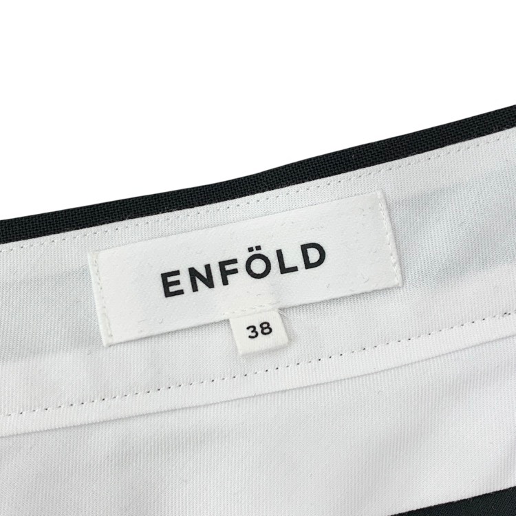 ENFOLD エンフォルド HALF TROUSERS ハーフトラウザーショートパンツ ブラック 38 300ES131-1760