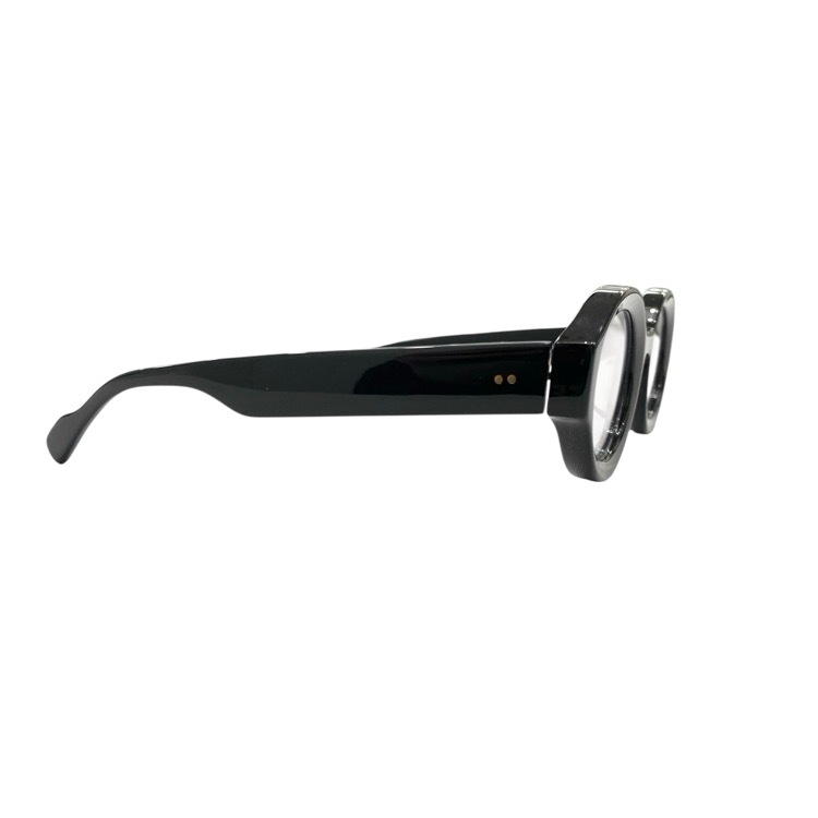 FETICO BLANC OVAL TELEVISION-CUT GLASSES BLANCコラボ オーバルフレーム ブラック FREE FTC252-2002B