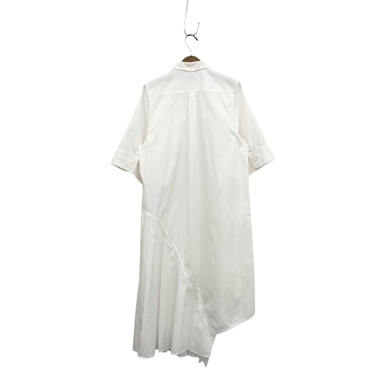 HYKE ハイク BUTTON-DOWN SHIRT DRESS アシンメトリー シャツワンピース ホワイト 1 241-16205
