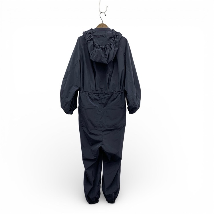 Mame Kurogouchi マメクロゴウチ Split Yarn Hooded Jump Suit スプリットヤーン ジャンプスーツ オールインワン ネイビー 1 MM25SS-OA013