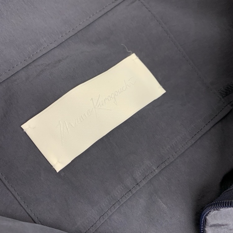 Mame Kurogouchi マメクロゴウチ Split Yarn Hooded Jump Suit スプリットヤーン ジャンプスーツ オールインワン ネイビー 1 MM25SS-OA013