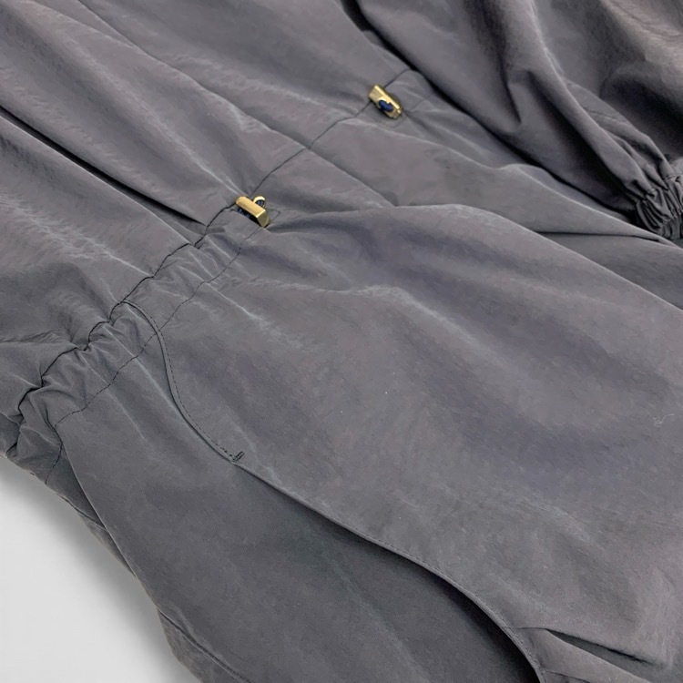 Mame Kurogouchi マメクロゴウチ Split Yarn Hooded Jump Suit スプリットヤーン ジャンプスーツ オールインワン ネイビー 1 MM25SS-OA013