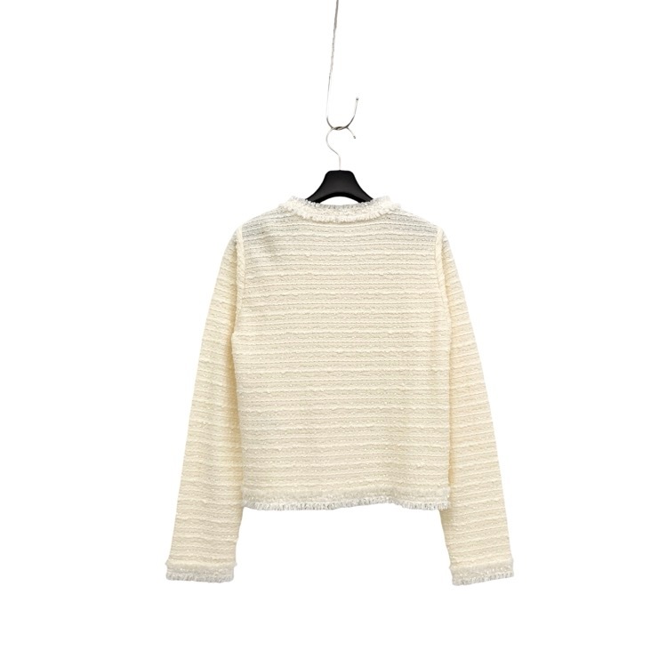 FOXEY フォクシー ニットジャケット エクレア アイボリー 38 44884-KAJOE