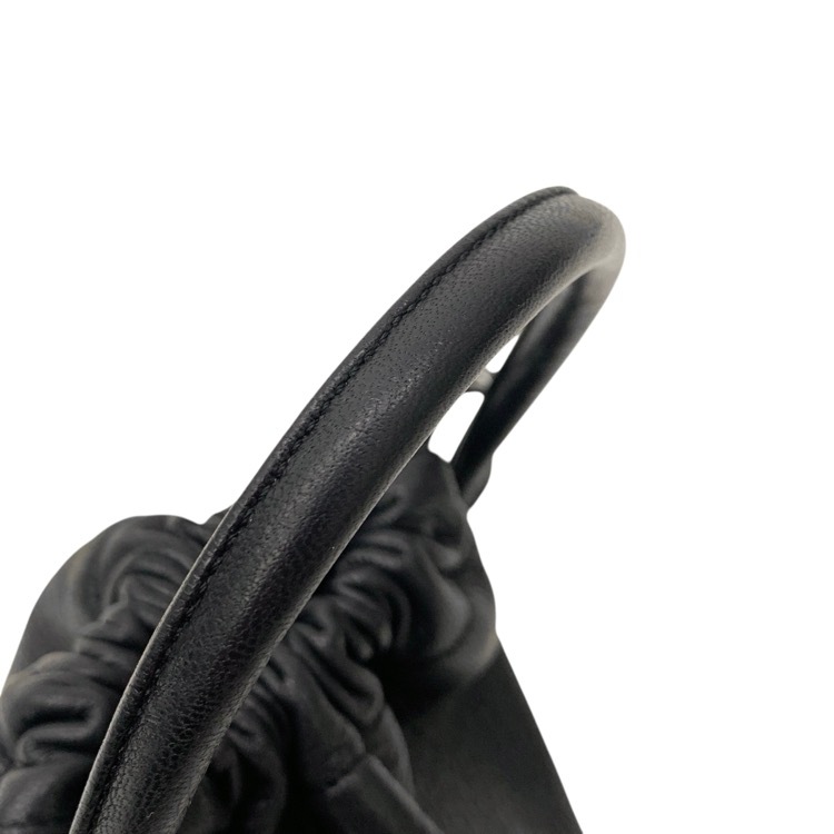 Aeta アエタ HANDLE POUCH MINI ディアレザー ハンドルポーチ ミニ ハンドバッグ ブラック DA109