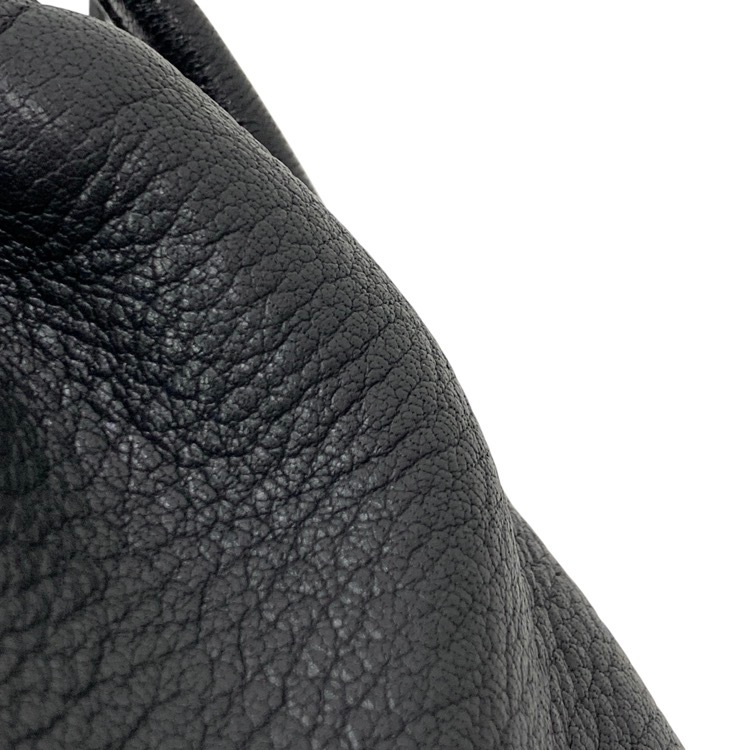 Aeta アエタ HANDLE POUCH MINI ディアレザー ハンドルポーチ ミニ ハンドバッグ ブラック DA109