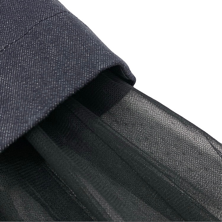 FOXEY NEWYORK フォクシー スカート ジャルダン デニム ドット柄チュール インディゴ 42 43289-NSSOX