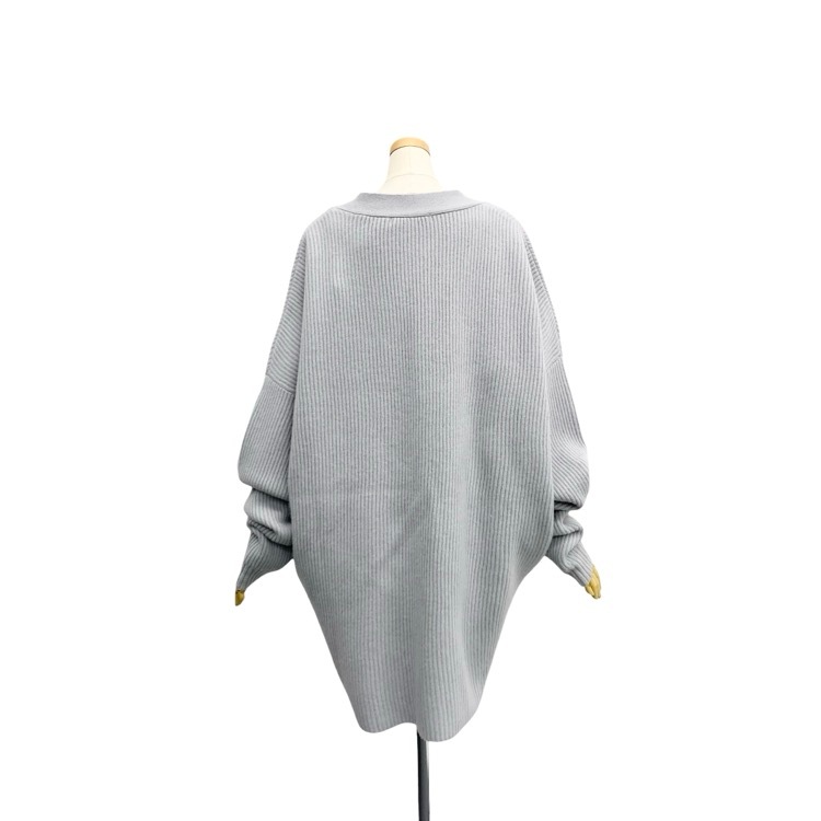 HARUNOBUMURATA ハルノブムラタ KASSEL ロングニットカーディガン アイスグレー 36 HM24W1014-FUK01