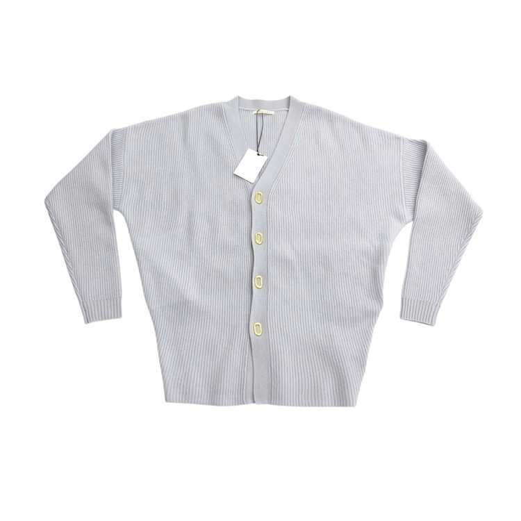 HARUNOBUMURATA ハルノブムラタ KASSEL ロングニットカーディガン アイスグレー 36 HM24W1014-FUK01