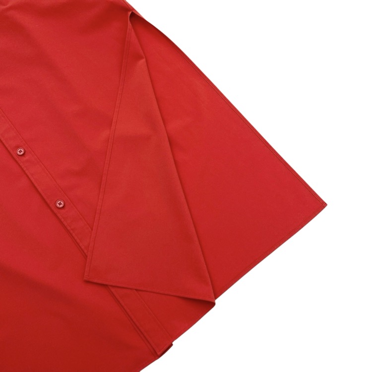 HYKE ハイク MAXI SHIRT DRESS スタンドカラーマキシシャツ ワンピース レッド 2 232-16180