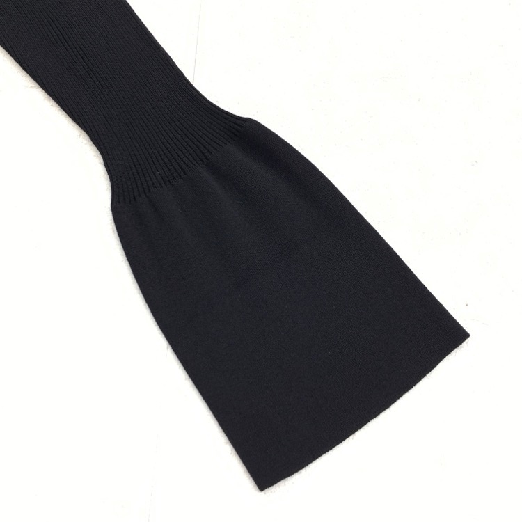 Mame Kurogouchi マメクロゴウチ Kintsugi High Neck Knitted Top 金継ぎハイネックニット ブラック 2 MM24FW-KN078