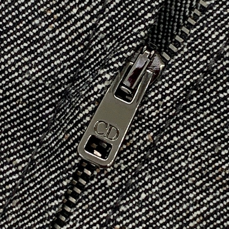 Christian Dior ディオール コットンブレンド ツイル フレア ミディスカート グレー 38 341J34A3439