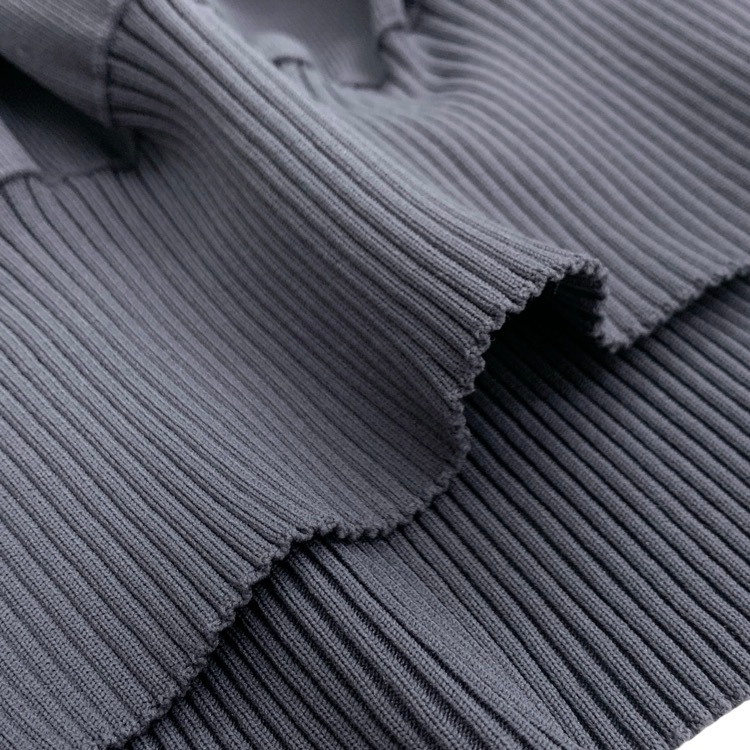 ENFOLD エンフォルド BUMPY PULLOVER 天竺リブ編みニットプルオーバー カットソー グレー 38 300HA470-1100