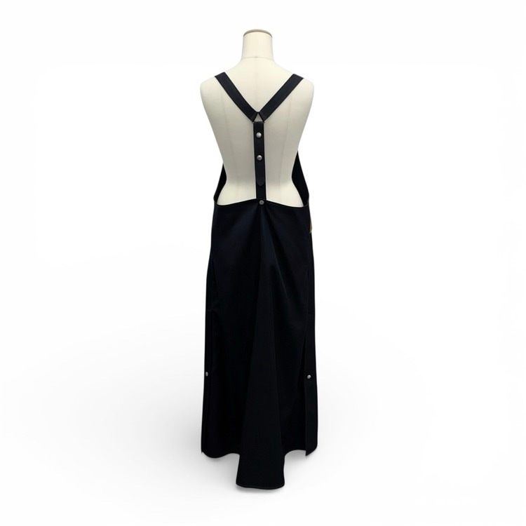 THE RERACS ザ リラクス GUNFLAP APRON DRESS ガンフラップエプロンワンピース ダークネイビー×ブラウン 38 23SS-REOP-121L-J