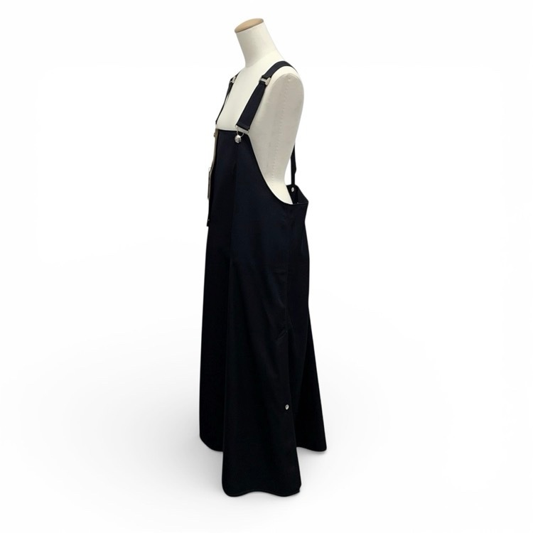THE RERACS ザ リラクス GUNFLAP APRON DRESS ガンフラップエプロンワンピース ダークネイビー×ブラウン 38 23SS-REOP-121L-J