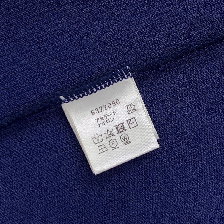 Rene ルネ パフスリーブリブニットトップス R刺繍カットソー ブルー 36 6322080