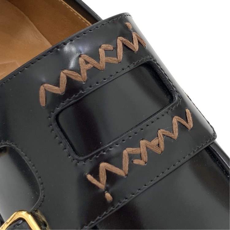 MARNI マルニ ダブルバックルカーフレザーローファー Bambi 3.0 ブラック 36 MOMS006002