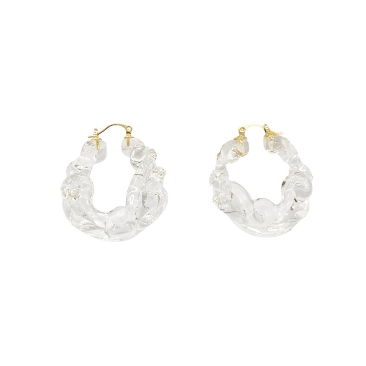 Mame Kurogouchi マメ クロゴウチ Glass Earrings ガラスピアス クリア Mame Kurogouchi マメ クロゴウチ Glass Earrings ガラスピアス クリア
