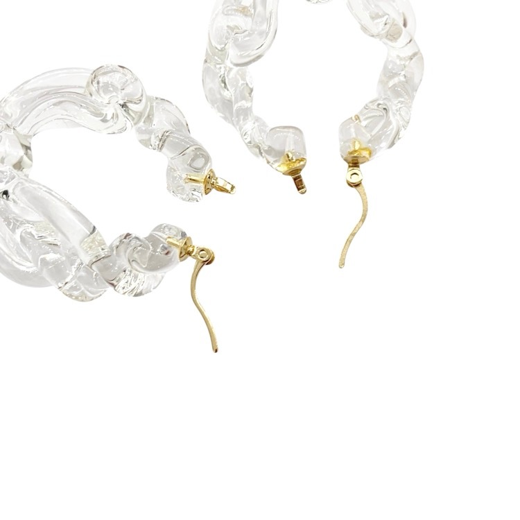 Mame Kurogouchi マメ クロゴウチ Glass Earrings ガラスピアス クリア