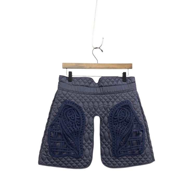 25SS Mame Kurogouchi マメクロゴウチ Cording Embroidery Quilted Wrapped Skirt コード刺繍ラップ スカート キルトエプロン MM25SS-AC012