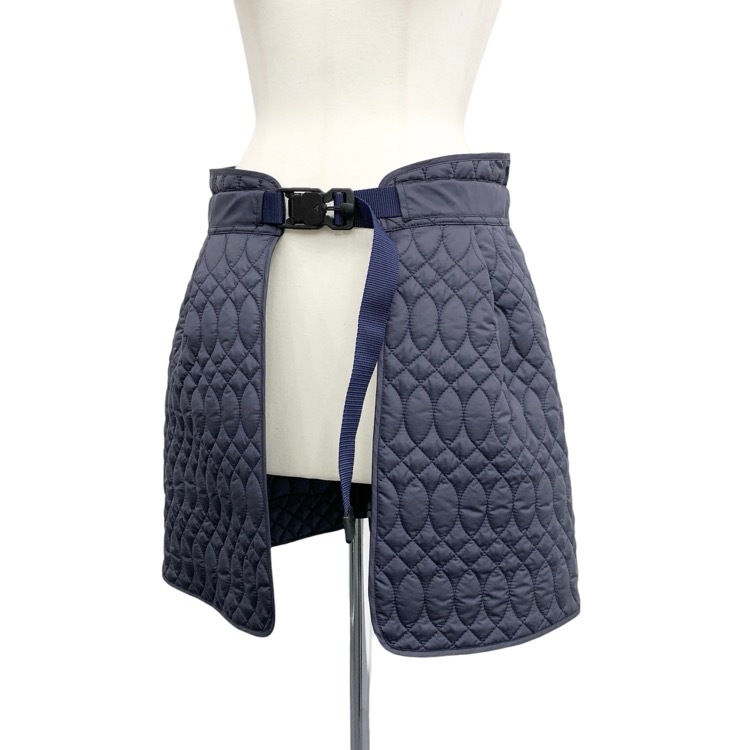 25SS Mame Kurogouchi マメクロゴウチ Cording Embroidery Quilted Wrapped Skirt コード刺繍ラップ スカート キルトエプロン MM25SS-AC012