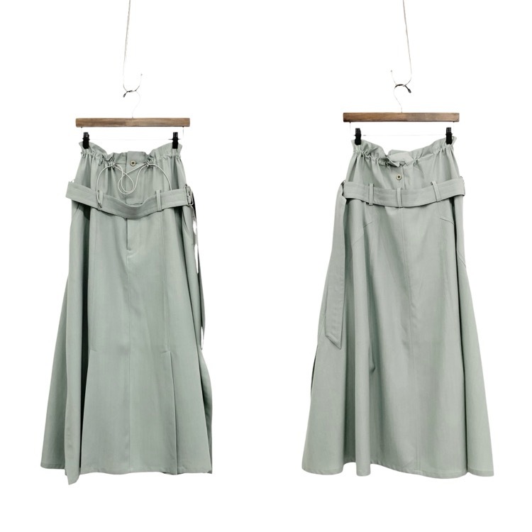 2024SS UJOH ウジョー 6BW OVER SIZE VEST/Cord Belt SKT ベスト＆ベルトスカート U751-V02-100/U751-S01-100