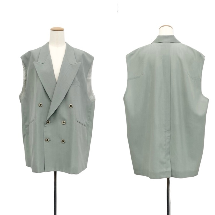 2024SS UJOH ウジョー 6BW OVER SIZE VEST/Cord Belt SKT ベスト＆ベルトスカート U751-V02-100/U751-S01-100