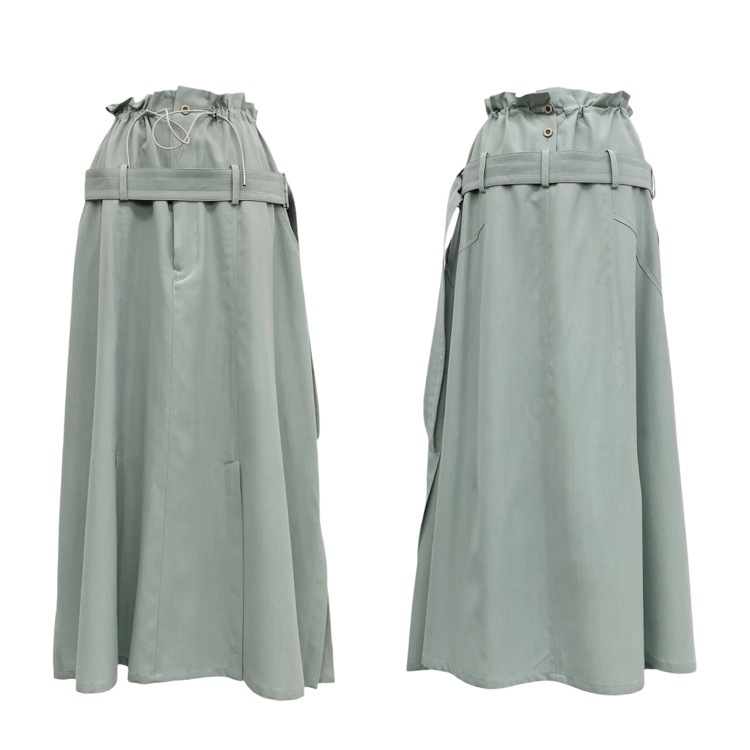 2024SS UJOH ウジョー 6BW OVER SIZE VEST/Cord Belt SKT ベスト＆ベルトスカート U751-V02-100/U751-S01-100