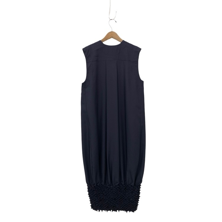 TELMA テルマ SHIBORI DRESS ノースリーブシボリ ワンピース ネイビー 34 TLM23FH072