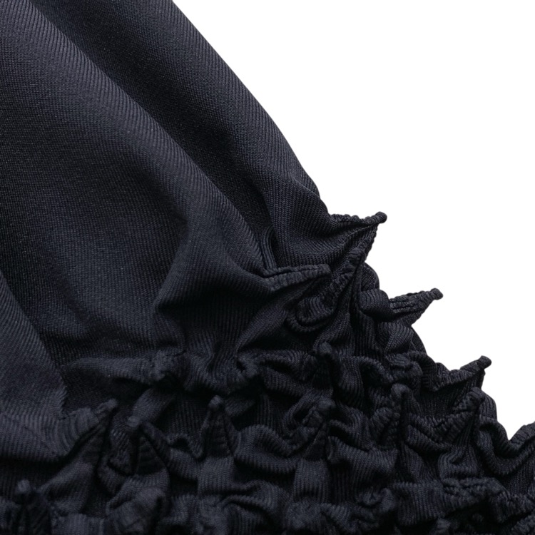 TELMA テルマ SHIBORI DRESS ノースリーブシボリ ワンピース ネイビー 34 TLM23FH072